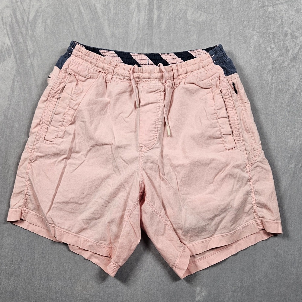 Birddogs Shorts Mens Medium Pink Lined Adjustable Zip Pockets Running Gym Logo